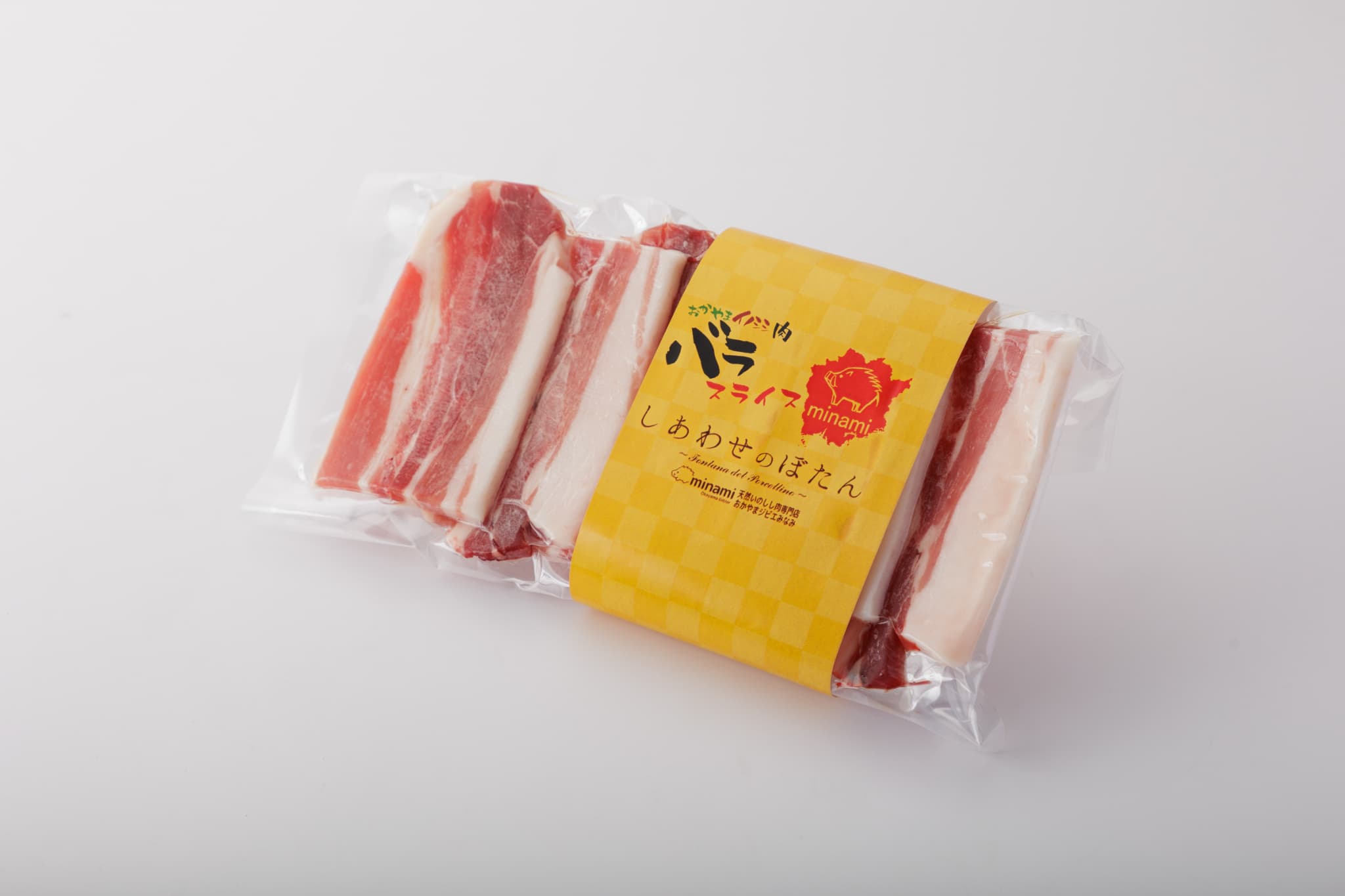 岡山県新見産イノシシ肉　バラスライス厚切り　100g